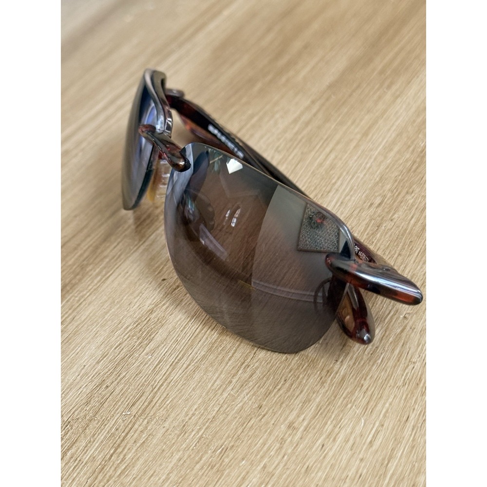 MAUI JIM Sandy Beach/Brown Tortoise MJ-408-10 Sport Half-Rim Sunglasses - Picture 3 of 13
